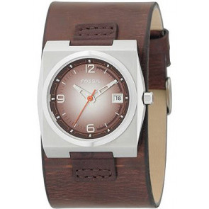 Horlogeband Fossil JR9650 Onderliggend Leder Bruin 16mm